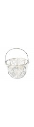 Home Tableware & Barware | Vintage Sterling Silver Overlay Glass Fruit & Flower Basket Bowl Ice Bucket - PQ15569
