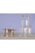 Home Tableware & Barware | 1880s German Silver & Crystal Three-Bottle Cruet Set- 4 Pieces - BS45843