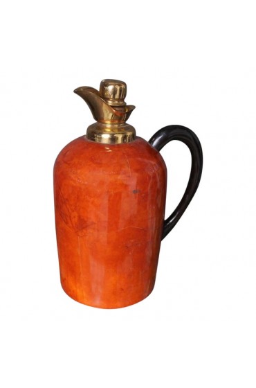 Home Tableware & Barware | 1950s Aldo Tura Macabo Red Thermos Pitcher Carafe - TT23926