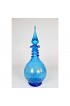 Home Tableware & Barware | 1950's Hand Blown Sapphire Blue Crackle Glass Decanter - YM67228
