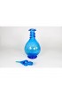 Home Tableware & Barware | 1950's Hand Blown Sapphire Blue Crackle Glass Decanter - YM67228