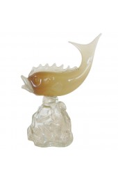 Home Tableware & Barware | 1950s Murano Glass Fish Decanter Bottle by Seguso Alabastro - IV81077