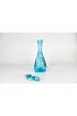 Home Tableware & Barware | 1960's Hand Blown Blue Glass Bischoff Decanter With Encased Flame Stopper - YT83441