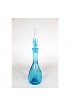 Home Tableware & Barware | 1960's Hand Blown Blue Glass Bischoff Decanter With Encased Flame Stopper - YT83441