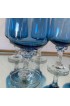 Home Tableware & Barware | 1960s Vintage Mid-Century Modern Italian Vimax Creations Blue Hand Blown Decanter & Cordial Digestif Glass Set - 7 Pieces - HO58781