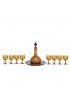 Home Tableware & Barware | 1970's Amber Glass Decanter Set by Indiana Glass Company - YZ28701