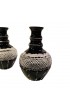 Home Tableware & Barware | Antique Bohemian Hand Cut Layered Ruby Crystal Glass Carafe Vases - a Pair - PH02850