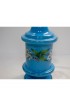 Home Tableware & Barware | Antique French Hand Painted Blue Opaline Decanter - RX82637