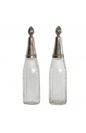 Home Tableware & Barware | Antique French Paul Ferrante Crystal and Silver Cruets - Set of 2 - QP07741