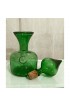 Home Tableware & Barware | Emerald Green Italian Empoli Decanter Fleur De Lis Accent - KO85691