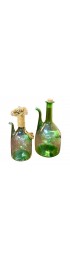Home Tableware & Barware | Mid Century Green Glass Italian Decanters or Wine Porrons, a Pair - CI40659