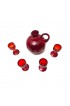 Home Tableware & Barware | Mid-Century Modern Blenko Style Glass Decanter & Cordial Goblets - 5 Pieces - DJ08621