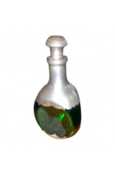 Home Tableware & Barware | Mid-Century Pinched Pewter Emerald Decanter Royal Holland - NB72122
