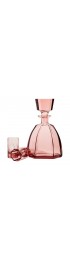 Home Tableware & Barware | Plum Pink Czech Glass Decanter and Pair of Glasses - OA31698