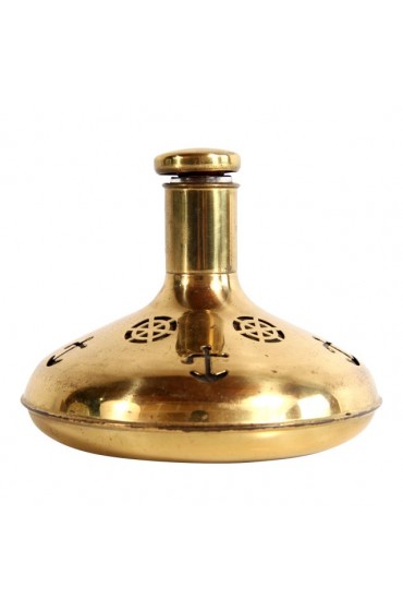 Home Tableware & Barware | Vintage Swedish Modern Nautical Brass Ships Decanter - IB79020