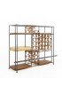 Home Tableware & Barware | Arthur Umanoff for Shaver Howard Mid Century Wrought Iron and Leather Wine Rack - MA21459