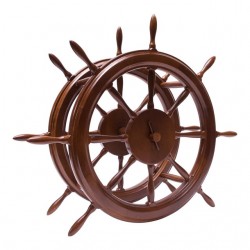 Home Tableware & Barware | Vintage Hellerware Maritime Ship's Wheel 8-Bottle Winerack - LD80297