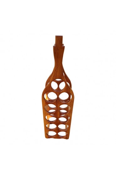 Home Tableware & Barware | Vintage Wood Shoemaker-Style Wine Bottle-Form Wine Rack - OF33734