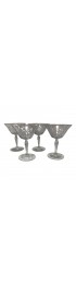 Home Tableware & Barware | 1940s Crystal Engraved Stemmed Wine Glasses - Set of 4 - FH87601
