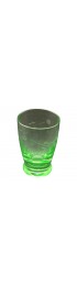 Home Tableware & Barware | 1940s Floral Etched Green Shot Glass - TO96227