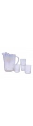 Home Tableware & Barware | 1940s Iridescent Glasses with Pitcher Set - 5 Piece Set - BF63592
