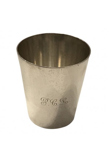 Home Tableware & Barware | 1950s Cartier Sterling Hand-Engraved Shot Glass Monogrammed P C L - HM66212
