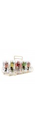 Home Tableware & Barware | 1950's Colorful Asian Inspired Glasses and Caddy - BD17945