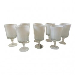 Home Tableware & Barware | 1960s Denby Mirage White Water Goblets- Set of 8 - PP24797