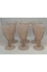 Home Tableware & Barware | 1960s Indiana Glass Company Pink Frosted and Ruffled Sundae Goblets - Set of 6 - IB41367