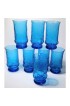Home Tableware & Barware | 1970s Libbey Blue Rainflower Tumbler Glasses - Set of 8 - BN33134