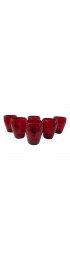 Home Tableware & Barware | 1970s Ruby Red Optic Lowball Glasses, Set of 6 - ZW28061