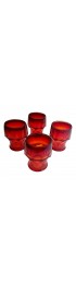 Home Tableware & Barware | 1970s Viking Glass Georgian Ruby Red Flat Tumbler Glasses- Set of 4 - NW81693