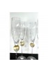 Home Tableware & Barware | 1990s Union Street Glass Manhattan Gold Champaign Flutes -Set of 4 - MT06990