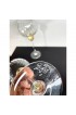 Home Tableware & Barware | 1990s Union Street Glass Manhattan Gold Red Wine Glasses - a Pair - FL42710