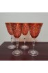 Home Tableware & Barware | 2000s Rogaska Reed & Barton Venetian Ruby Wine Glasses Water Goblets- Set of 4 - PT33751
