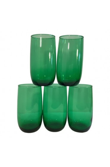Home Tableware & Barware | Antique Indiana Green Glass Tumblers - Set of 5 - XX79220