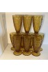 Home Tableware & Barware | Antique Sandwich Glass Co. Pressed Amber Footed Highballs- Set of 10 - XS49474