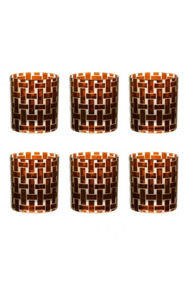 Home Tableware & Barware | ARTEL Weave Small Tumblers, Rust - Set of 6 - UW97051