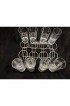 Home Tableware & Barware | Chrome Glass Caddy With 8 Glasses Retro Mid-Century Modern - XL04060