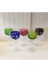 Home Tableware & Barware | Early 20th Century Bohemian Cut - to - Clear Multi - Colored Crystal Stemmed Glasses, Set of 5 - PY88215
