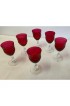 Home Tableware & Barware | English Sherry/Cordial Glasses in Berry Red, Set of 6 - NW27297
