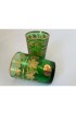 Home Tableware & Barware | Handblown Italian Moorish Green with Gold Shot Glasses - Set of 6 - TI26414
