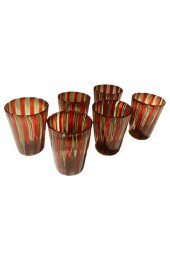 Home Tableware & Barware | Italian Murano Drinking Glasses in the Style of Gio Ponti, Set of 6 - FH76423