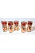 Home Tableware & Barware | Mid-Century Culver Cranberry & Gold Highball Glasses- Set of 5 - PP07982