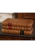 Home Tableware & Barware | Mid-Century French Embossed Leather Bound Book Box With Old Fashion Glasses- 7 Pieces - NL12687