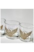 Home Tableware & Barware | Mid-Century Gold Embossed Double Old Fashioned Glasses- Set of 5 - EZ98060
