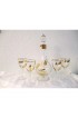 Home Tableware & Barware | Mid-Century Hungarian 22k Crystal Floral Decanter and Glasses, 5 Pcs - BE74171