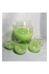 Home Tableware & Barware | Mid-Century Modern Blendo Green Pedestal Cocktail Pitcher & Glasses Set- 5 Pieces - OC86163