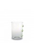 Home Tableware & Barware | Petoni Tumbler in Transparent with Green Dots - Set of 6 - IX50284
