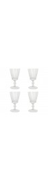 Home Tableware & Barware | Set of 4 Antique Etched Crystal Stemmed Glasses - AK51387